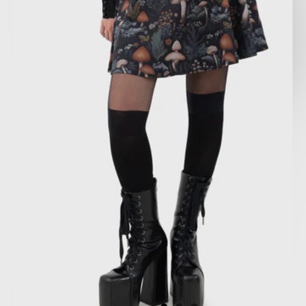 Killstar Black Thigh-High Hosiery
